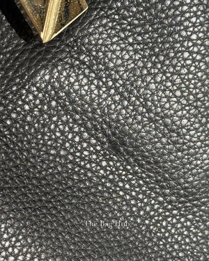 Valentino Black Leather Large Joylock Top Handle Bag