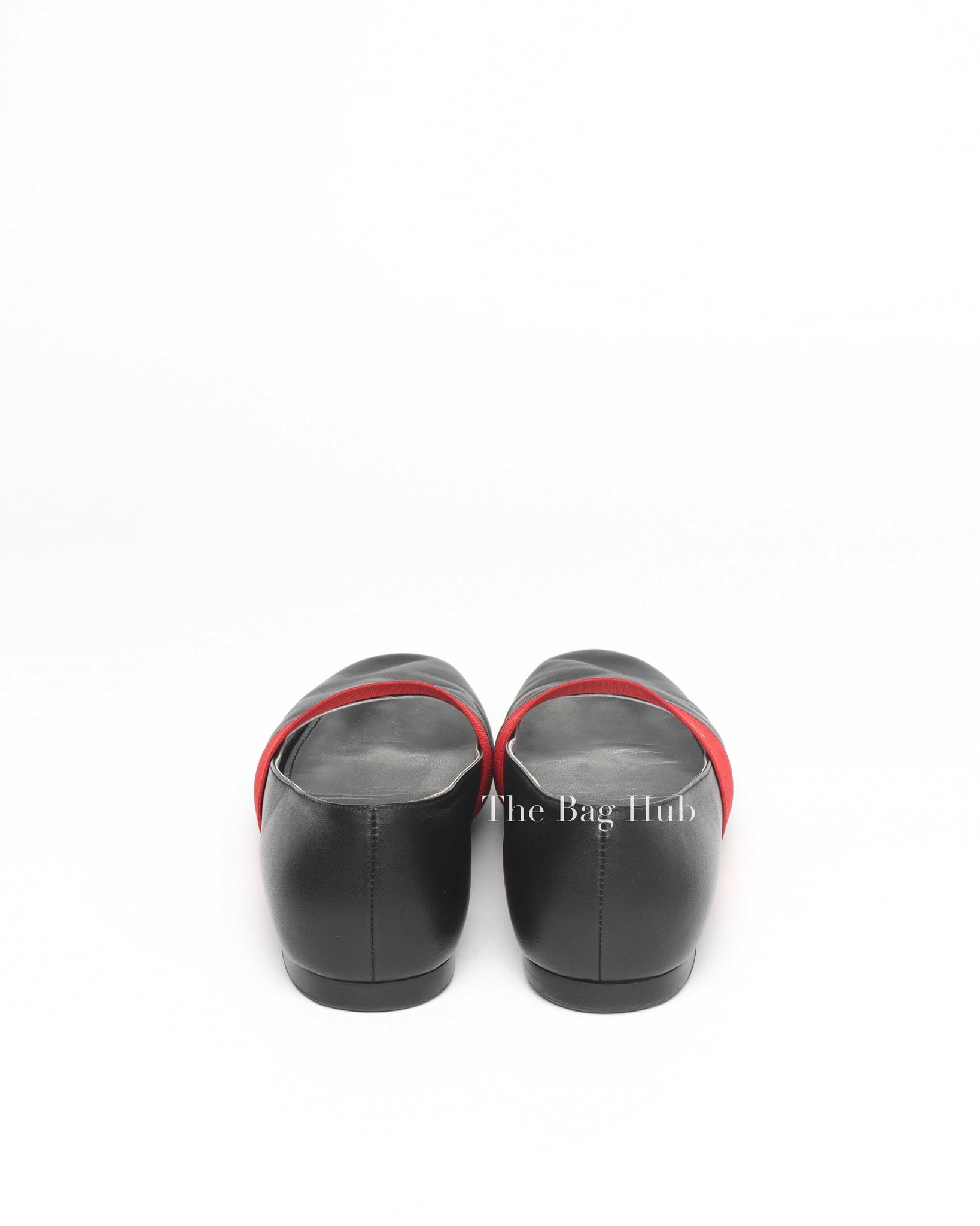 Givenchy Black/Red Leather Signature Logo Size 38