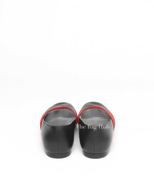 Givenchy Black/Red Leather Signature Logo Size 38