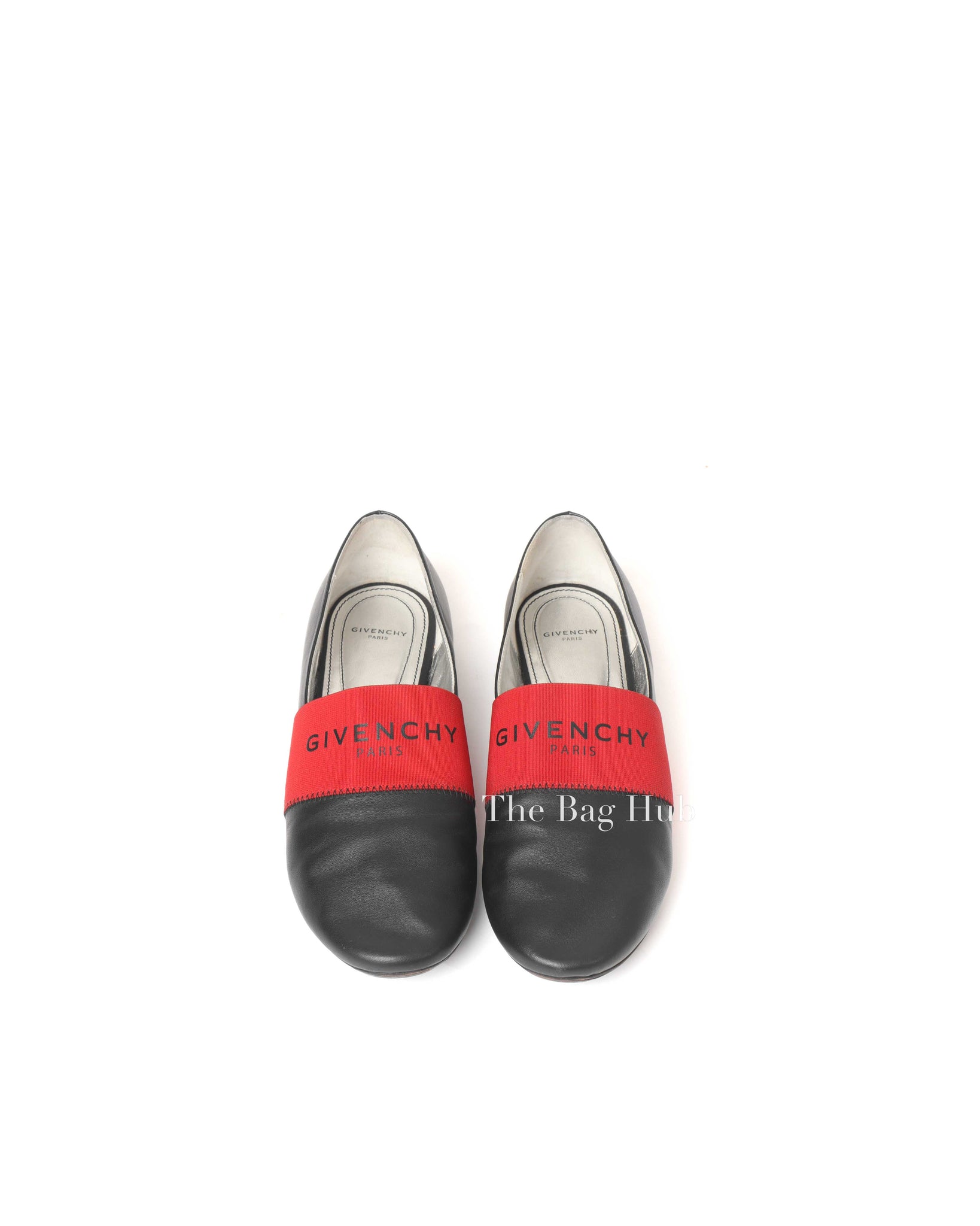 Givenchy Black/Red Leather Signature Logo Size 38