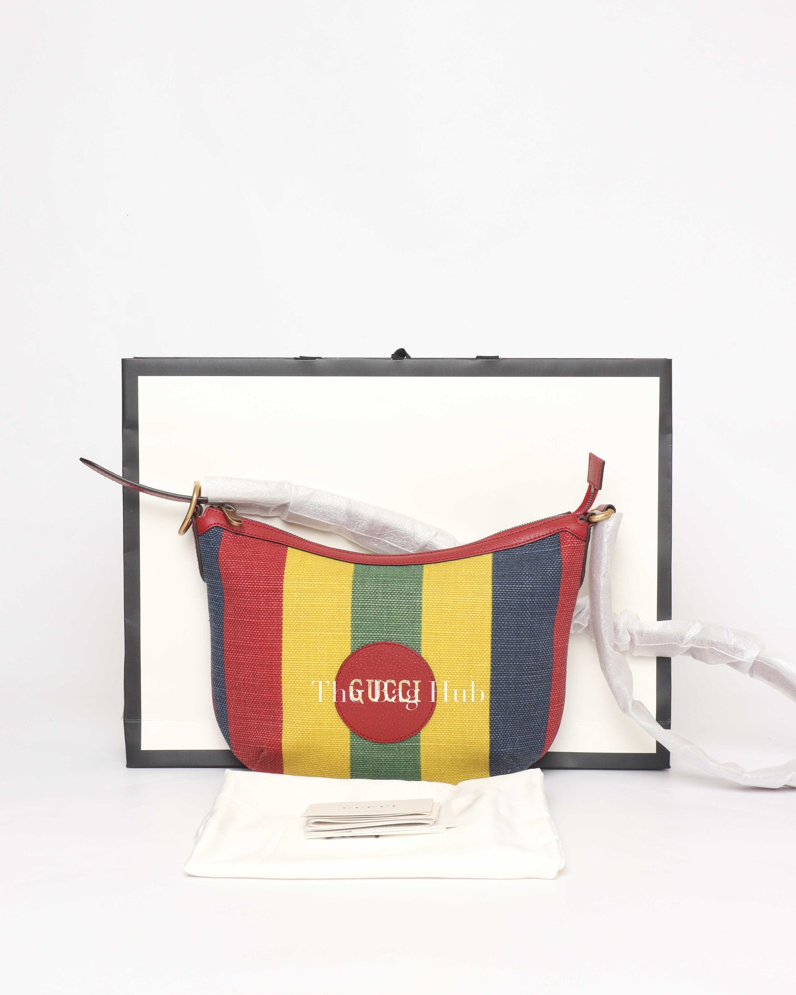 Gucci Canvas Baiadera Stripe Shoulder Bag