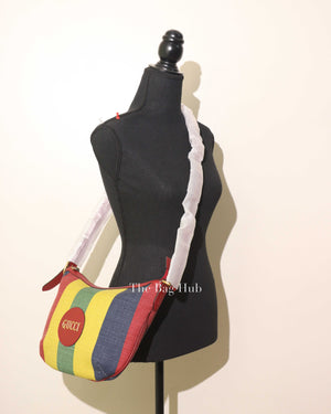 Gucci Canvas Baiadera Stripe Shoulder Bag
