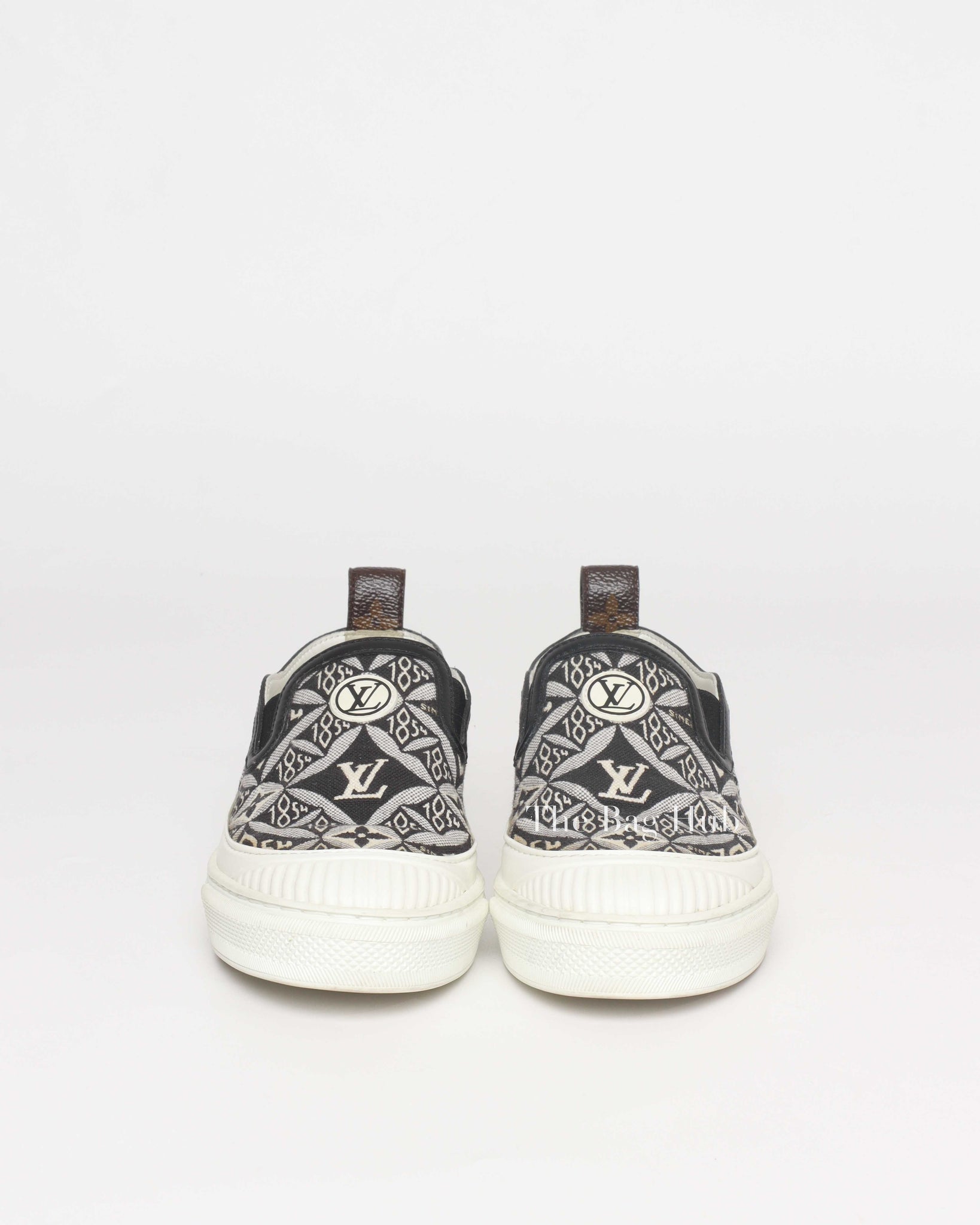 Louis Vuitton Black/White Canvas Limited Edition Playtime Slip-On Since 1854 Women's Sneakers 35.5