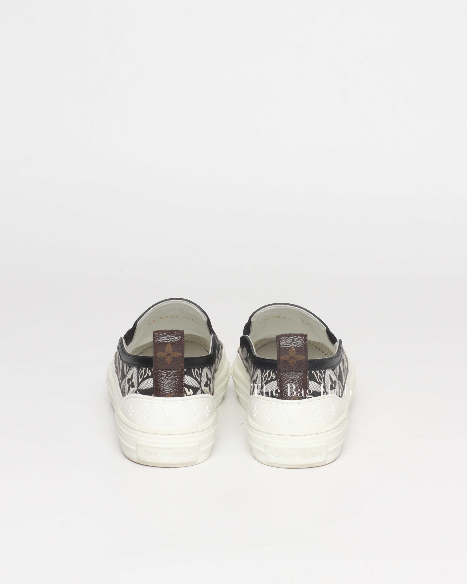 Louis Vuitton Black/White Canvas Limited Edition Playtime Slip-On Since 1854 Women's Sneakers 35.5