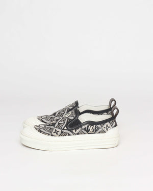 Louis Vuitton Black/White Canvas Limited Edition Playtime Slip-On Since 1854 Women's Sneakers 35.5