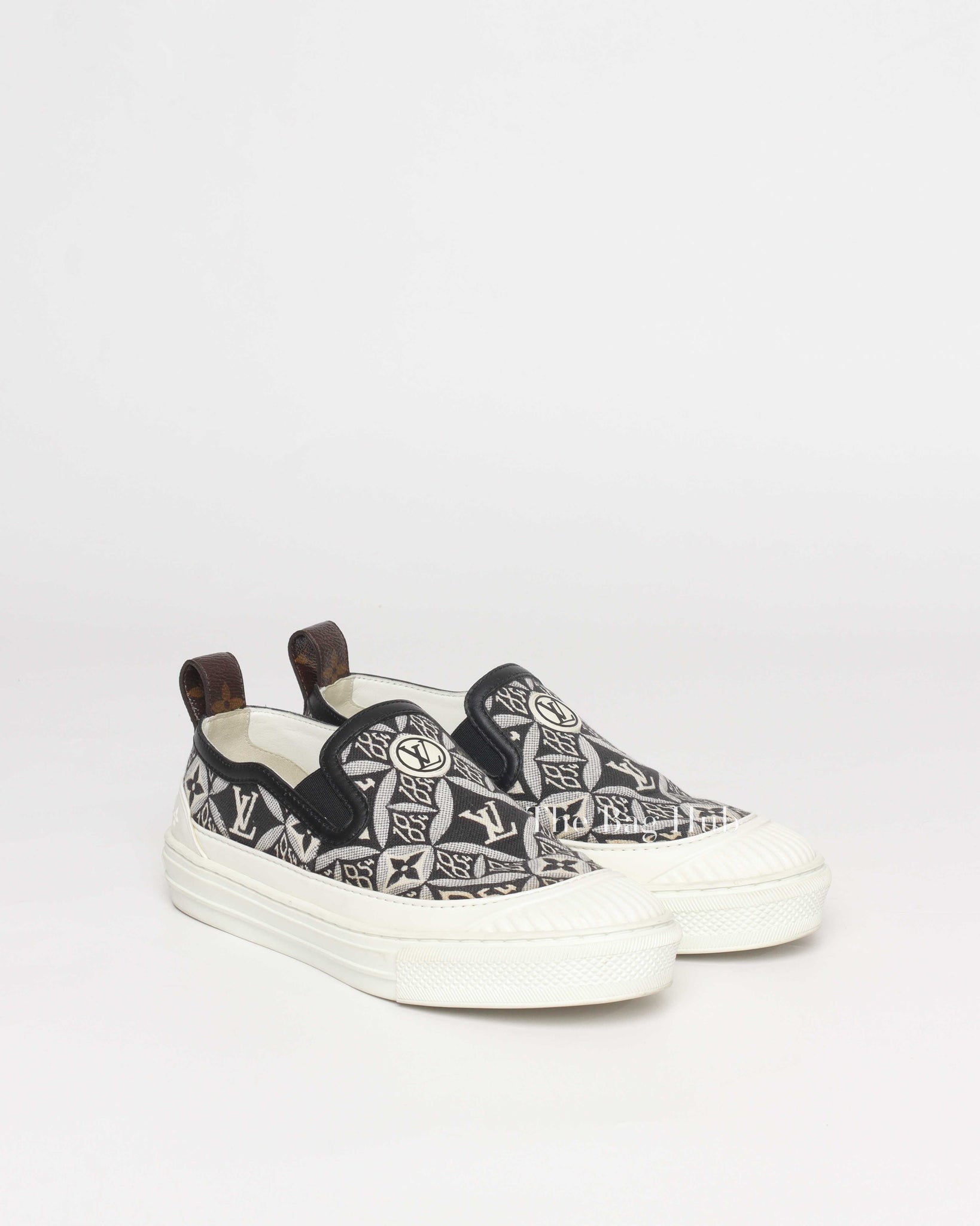 Louis Vuitton Black/White Canvas Limited Edition Playtime Slip-On Since 1854 Women's Sneakers 35.5