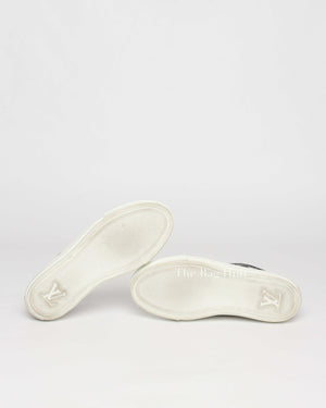 Louis Vuitton Black/White Canvas Limited Edition Playtime Slip-On Since 1854 Women's Sneakers 35.5