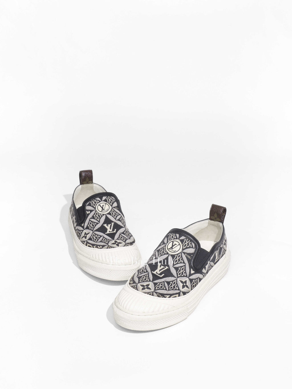 Louis Vuitton Black/White Canvas Limited Edition Playtime Slip-On Since 1854 Women's Sneakers 35.5