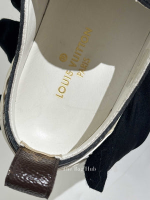 Louis Vuitton Black/White Canvas Limited Edition Playtime Slip-On Since 1854 Women's Sneakers 35.5