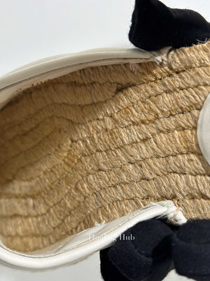 Gucci White Leather GG Marmont Espadrille Mules 36