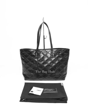 Saint Laurent Black Leather East West Shopping Tote Bag