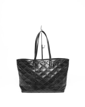 Saint Laurent Black Leather East West Shopping Tote Bag