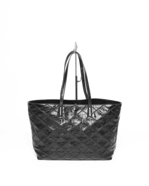 Saint Laurent Black Leather East West Shopping Tote Bag