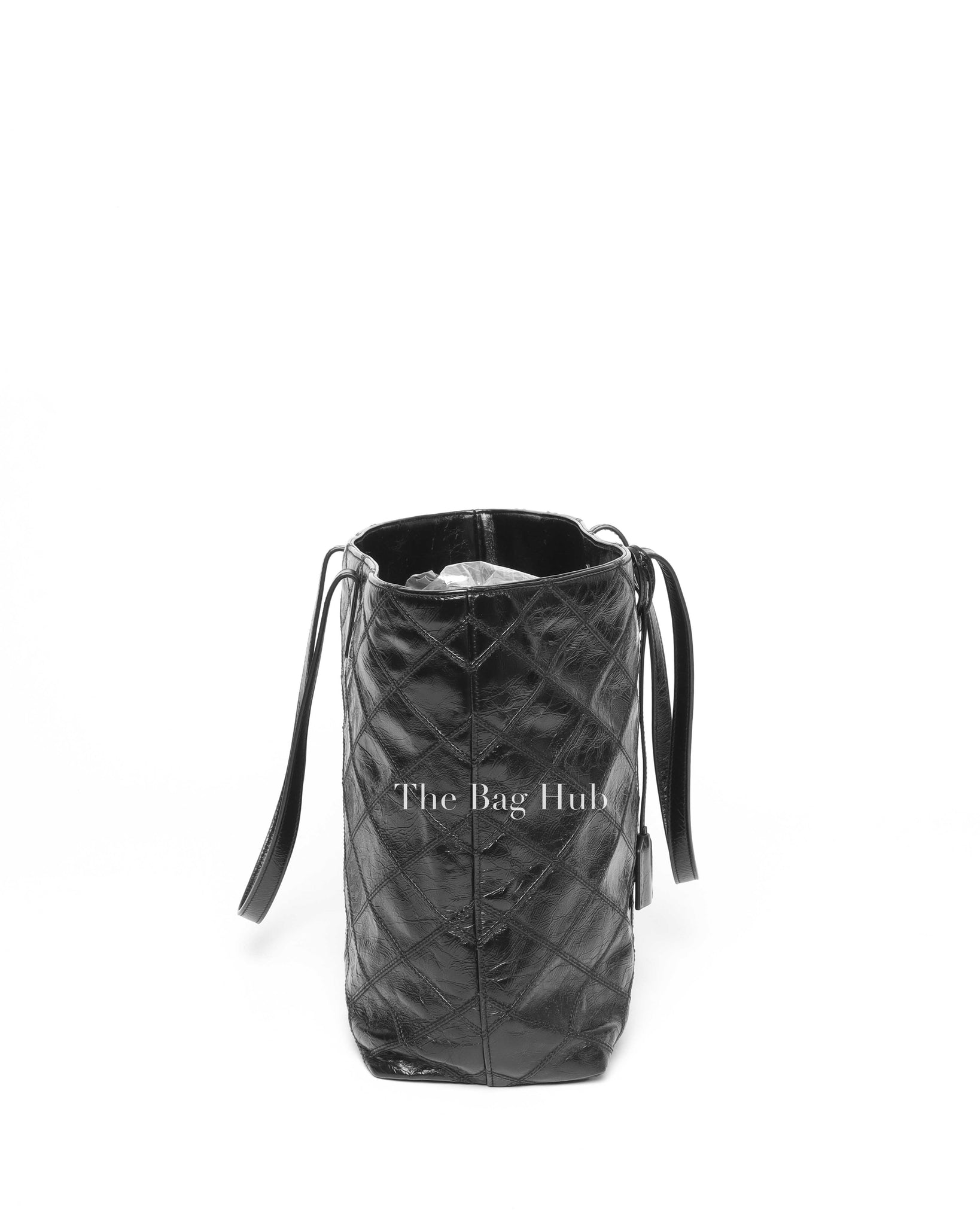 Saint Laurent Black Leather East West Shopping Tote Bag