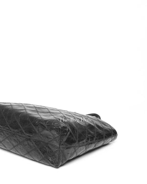 Saint Laurent Black Leather East West Shopping Tote Bag