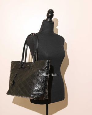 Saint Laurent Black Leather East West Shopping Tote Bag