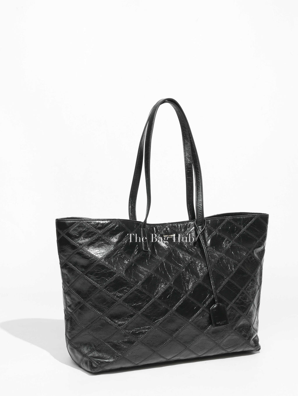 Saint Laurent Black Leather East West Shopping Tote Bag