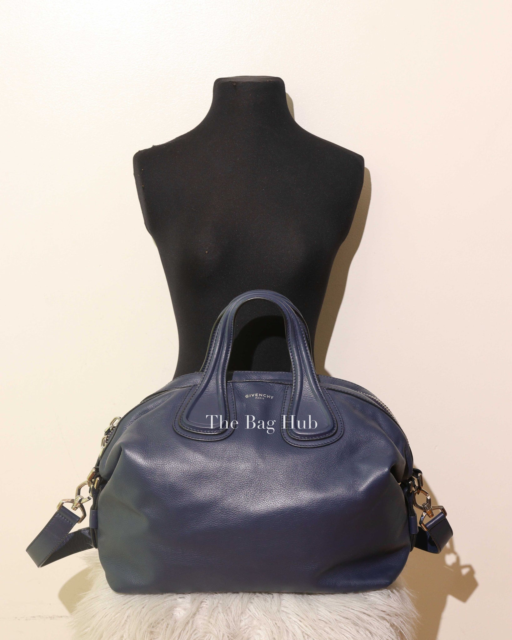 Givenchy Deep Blue Leather Nightingale Medium Bag