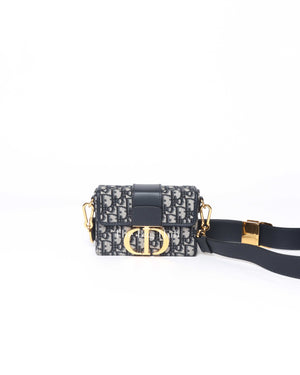 Dior Blue Oblique Jacquard 30 Montaigne Box Bag