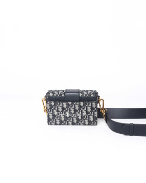 Dior Blue Oblique Jacquard 30 Montaigne Box Bag