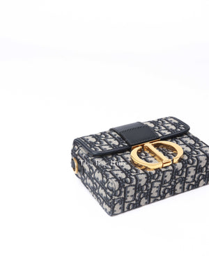 Dior Blue Oblique Jacquard 30 Montaigne Box Bag