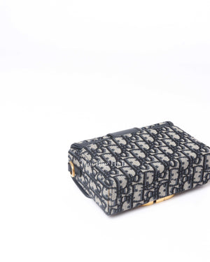 Dior Blue Oblique Jacquard 30 Montaigne Box Bag