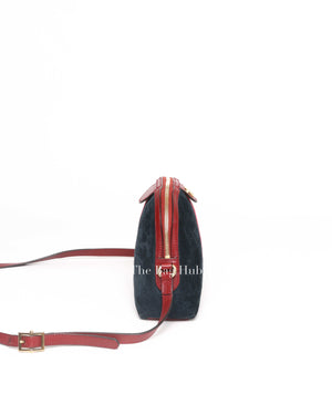 Gucci Blue Suede/Leather Web GG Ophidia Small Shoulder Bag
