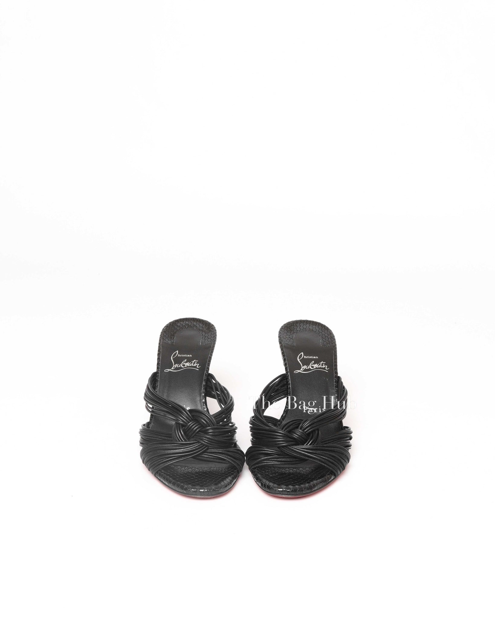 Christian louboutin black leather online