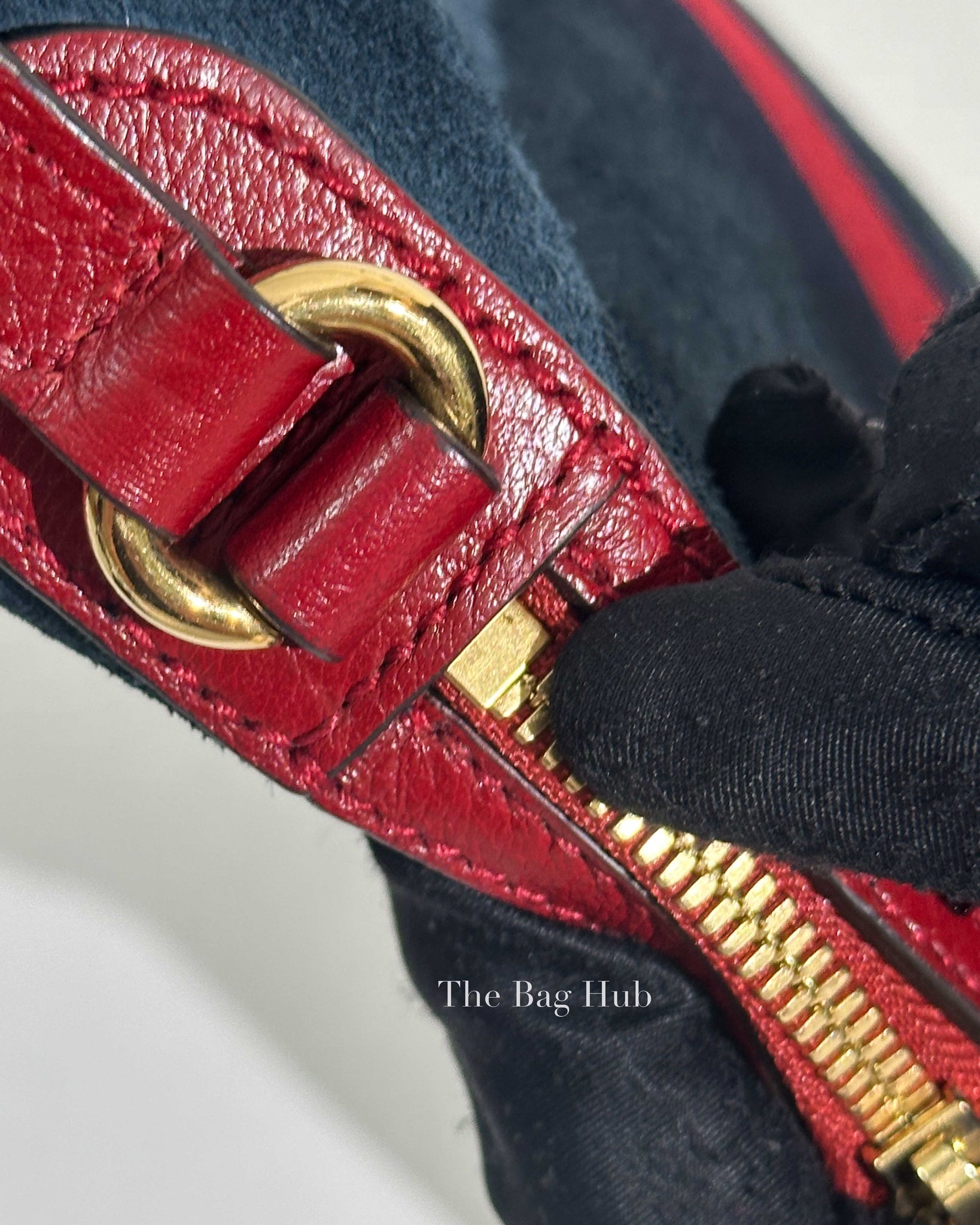Gucci Blue Suede/Leather Web GG Ophidia Small Shoulder Bag