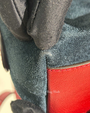 Gucci Blue Suede/Leather Web GG Ophidia Small Shoulder Bag