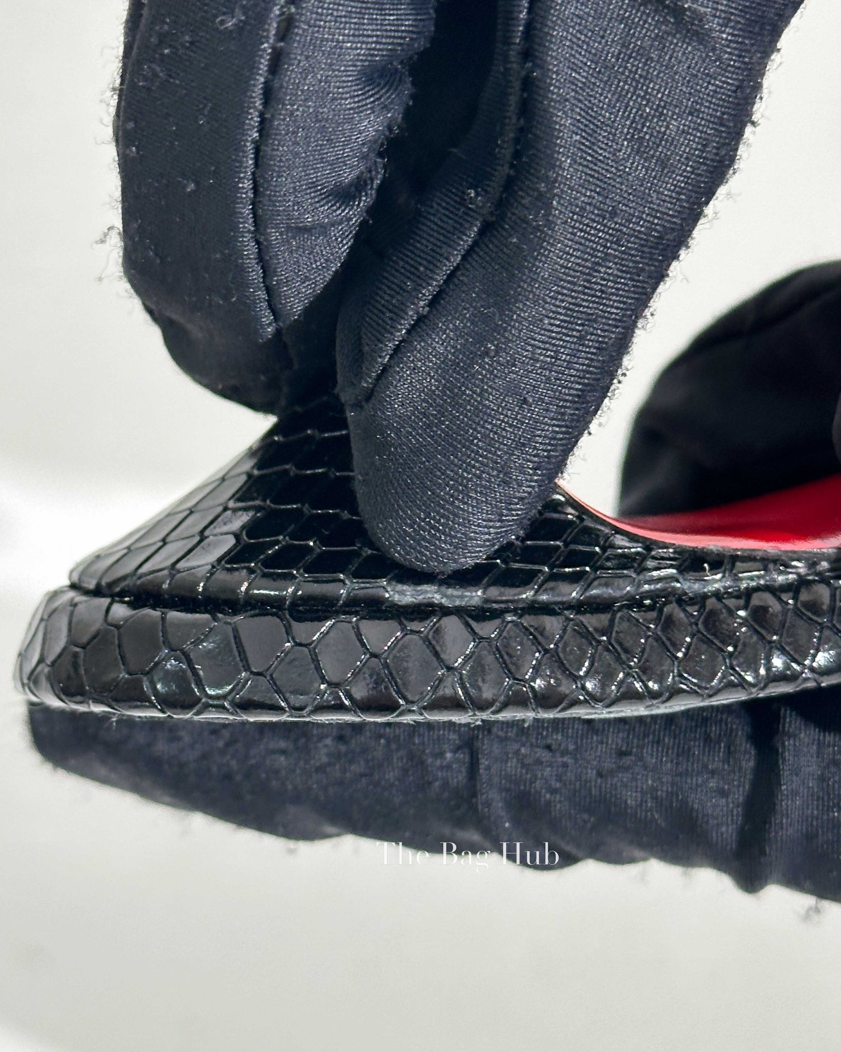 Christian Louboutin Black Leather Multitaski 70 Knotted Sandals Size 38
