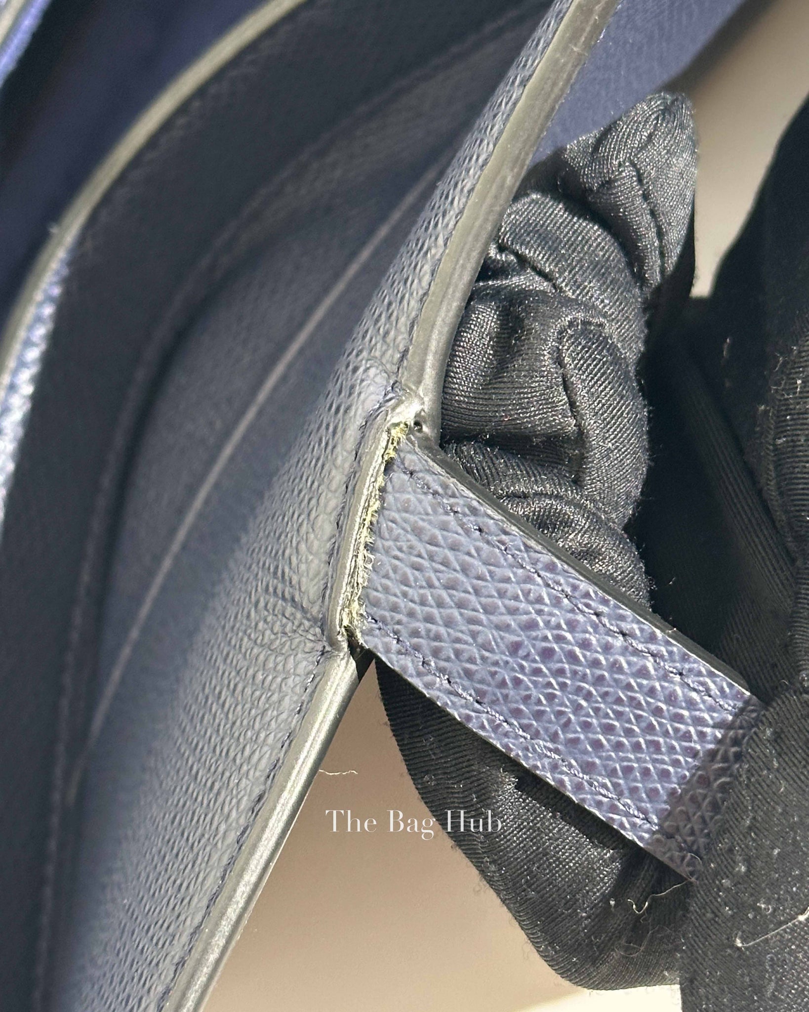 Dior Blue Grained Leather Saddle Shoulder Bag