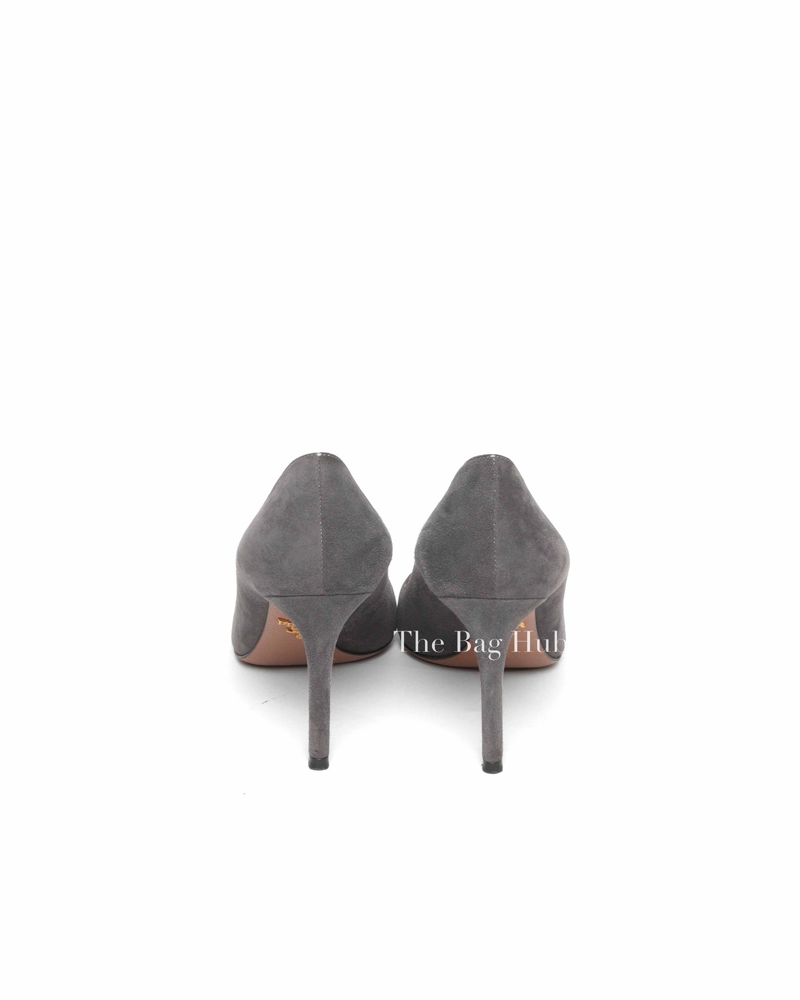 Prada Grey Suede Pointed Toe Pumps Size 36.5