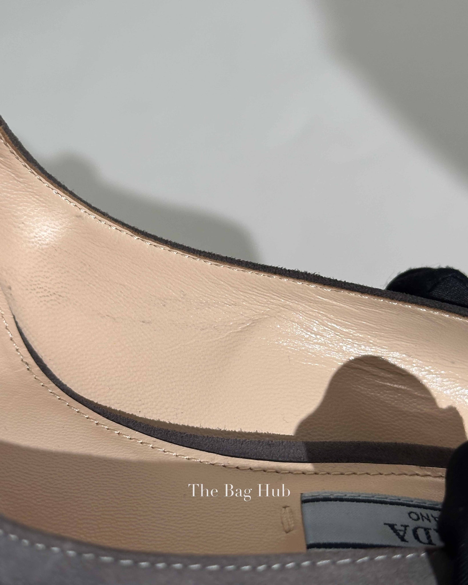 Prada Grey Suede Pointed Toe Pumps Size 36.5