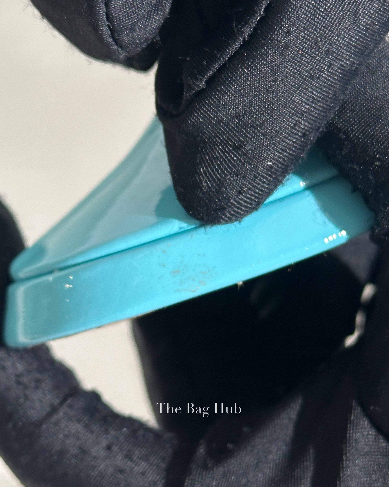 Amina Muaddi Turquoise Patent/Leather Gilda Mules Size 38