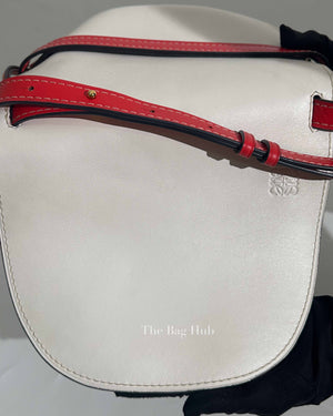 Loewe White Multicolor Leather Small Gate Bag
