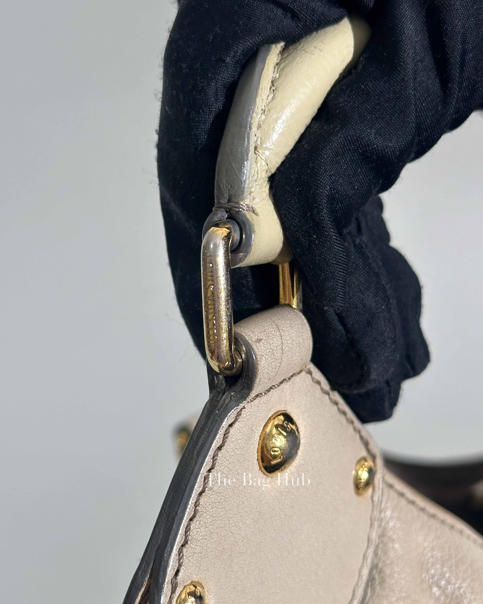 Louis Vuitton Beige Monogram Leather Mahina Shoulder Bag