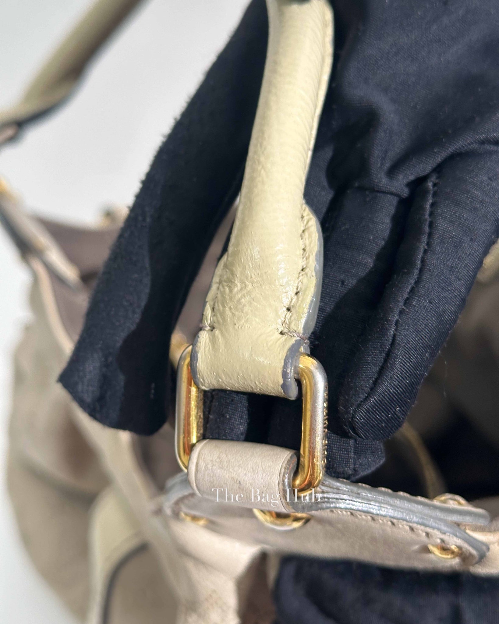 Louis Vuitton Beige Monogram Leather Mahina Shoulder Bag