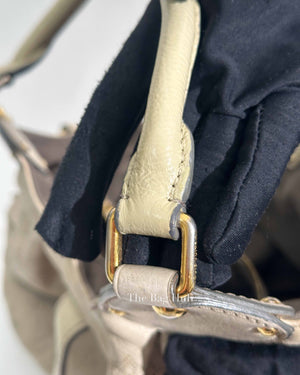 Louis Vuitton Beige Monogram Leather Mahina Shoulder Bag