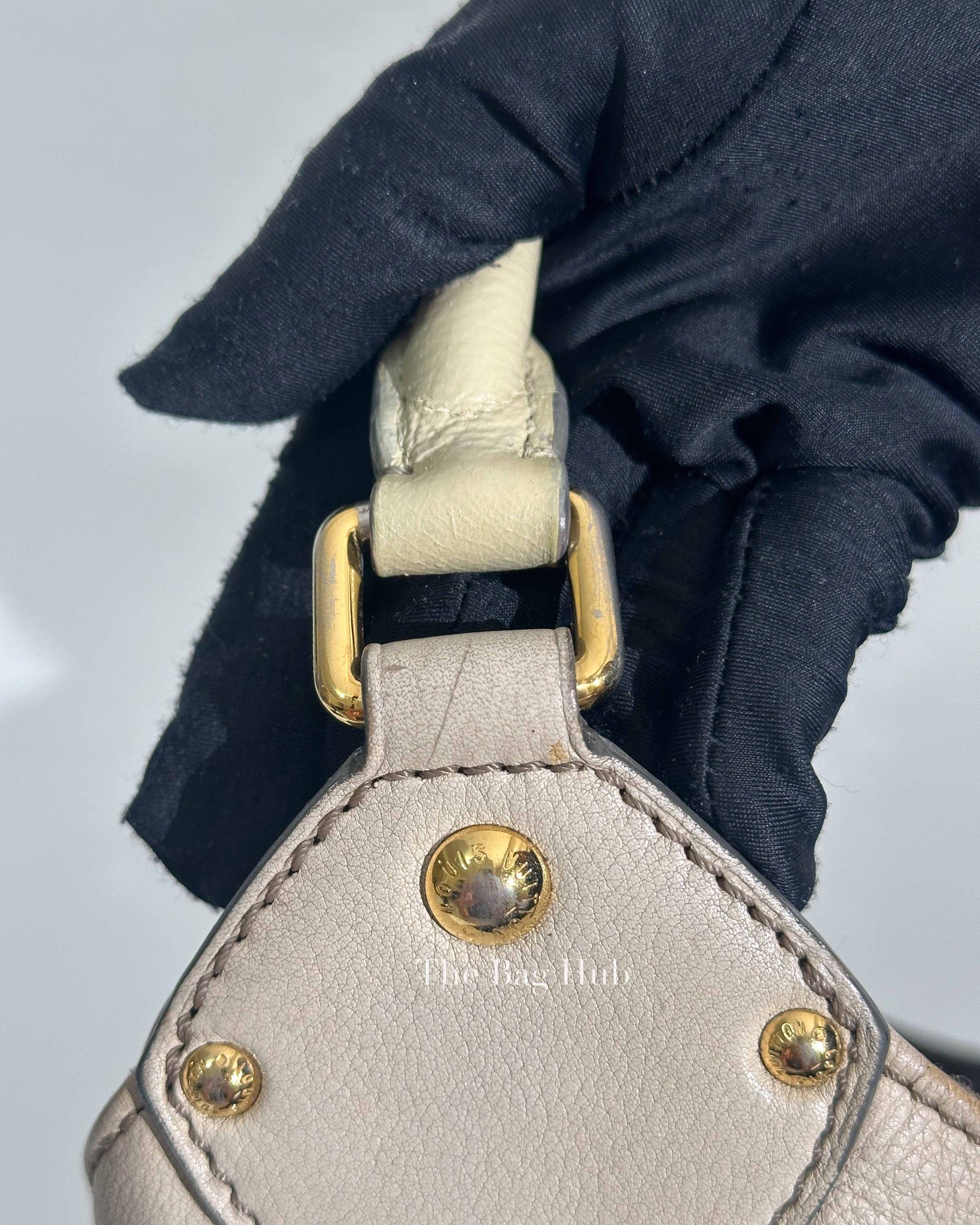 Louis Vuitton Beige Monogram Leather Mahina Shoulder Bag