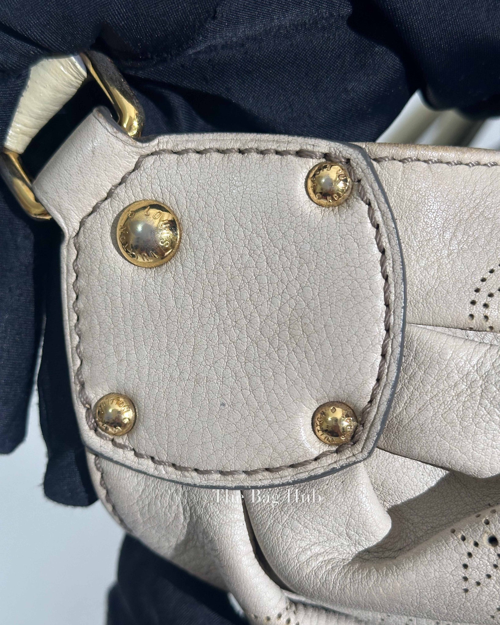 Louis Vuitton Beige Monogram Leather Mahina Shoulder Bag