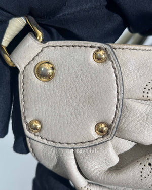 Louis Vuitton Beige Monogram Leather Mahina Shoulder Bag