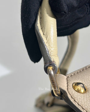 Louis Vuitton Beige Monogram Leather Mahina Shoulder Bag