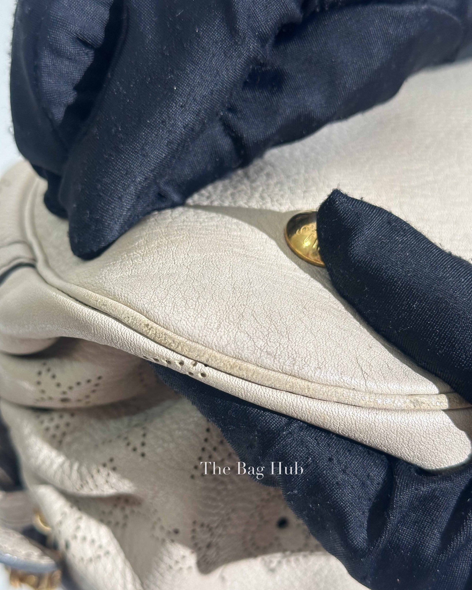 Louis Vuitton Beige Monogram Leather Mahina Shoulder Bag