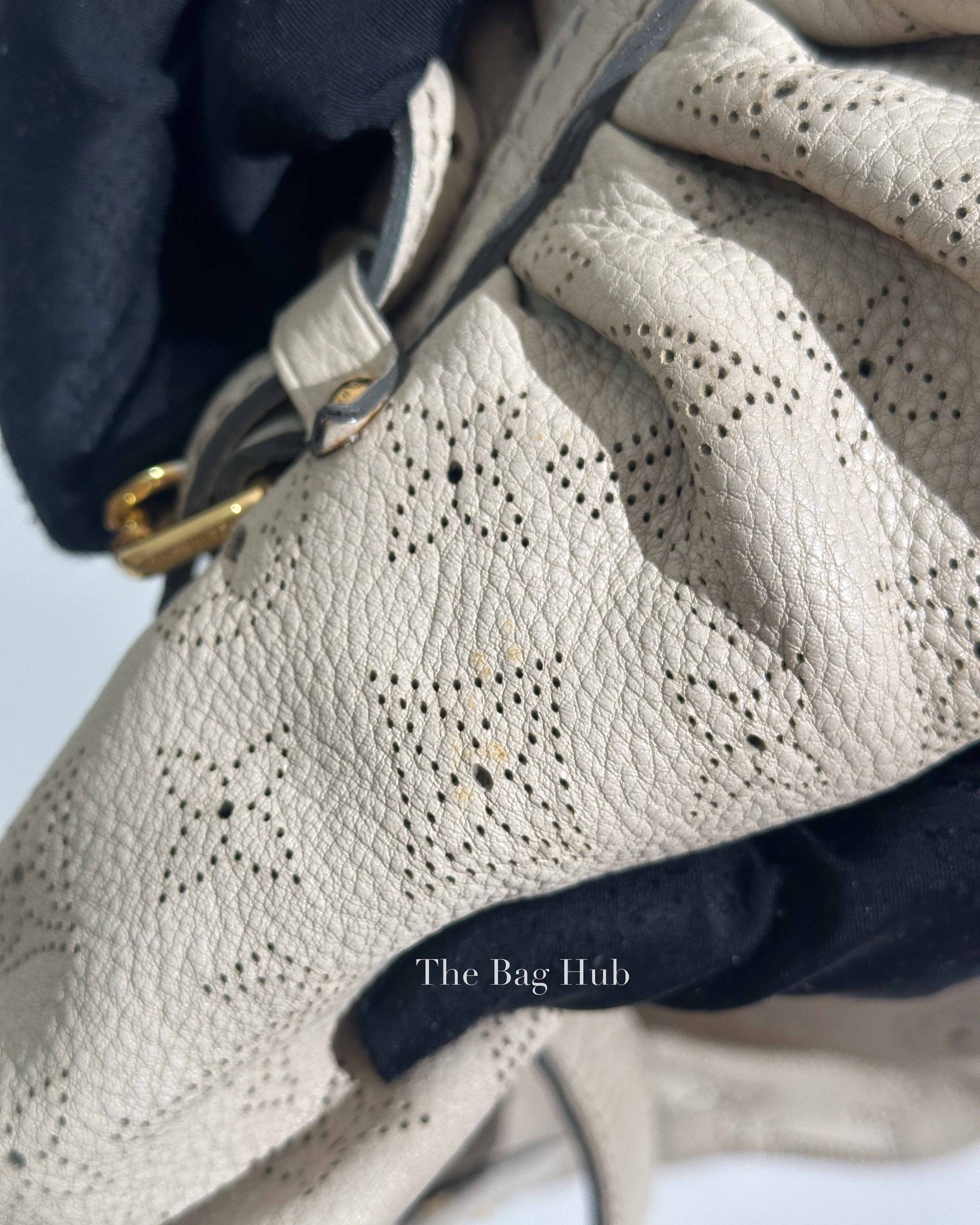 Louis Vuitton Beige Monogram Leather Mahina Shoulder Bag