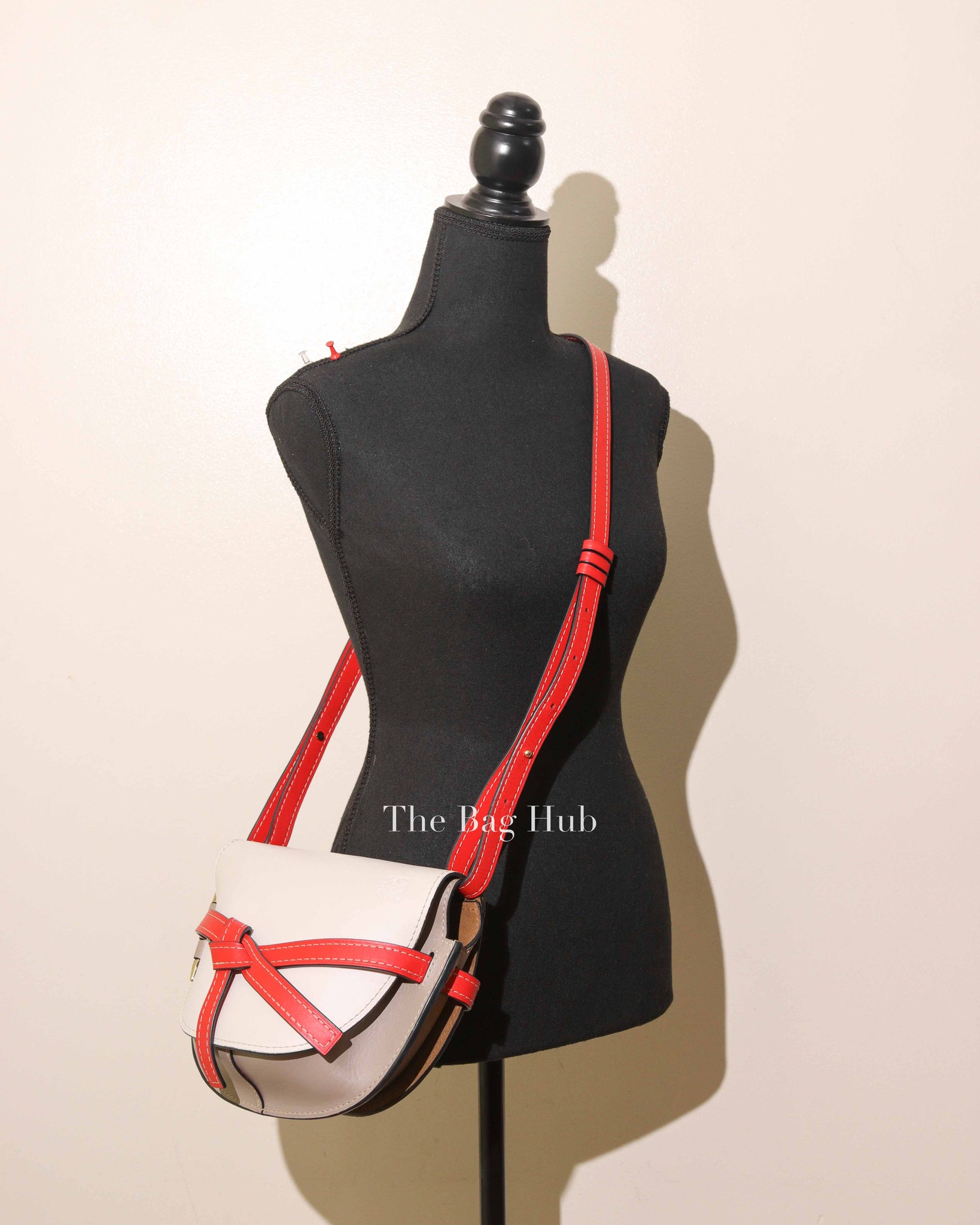 Loewe White Multicolor Leather Small Gate Bag