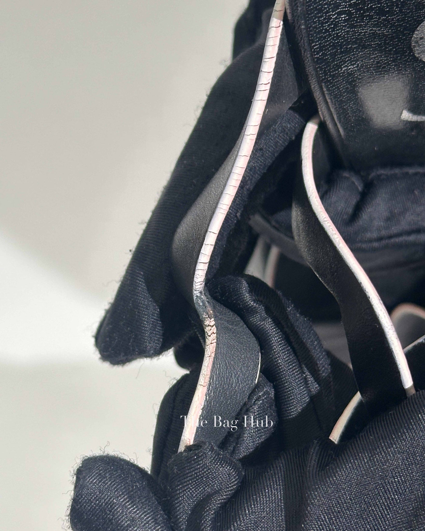Saint Laurent Black Leather Tribute 105MM Platform Sandals Size 37