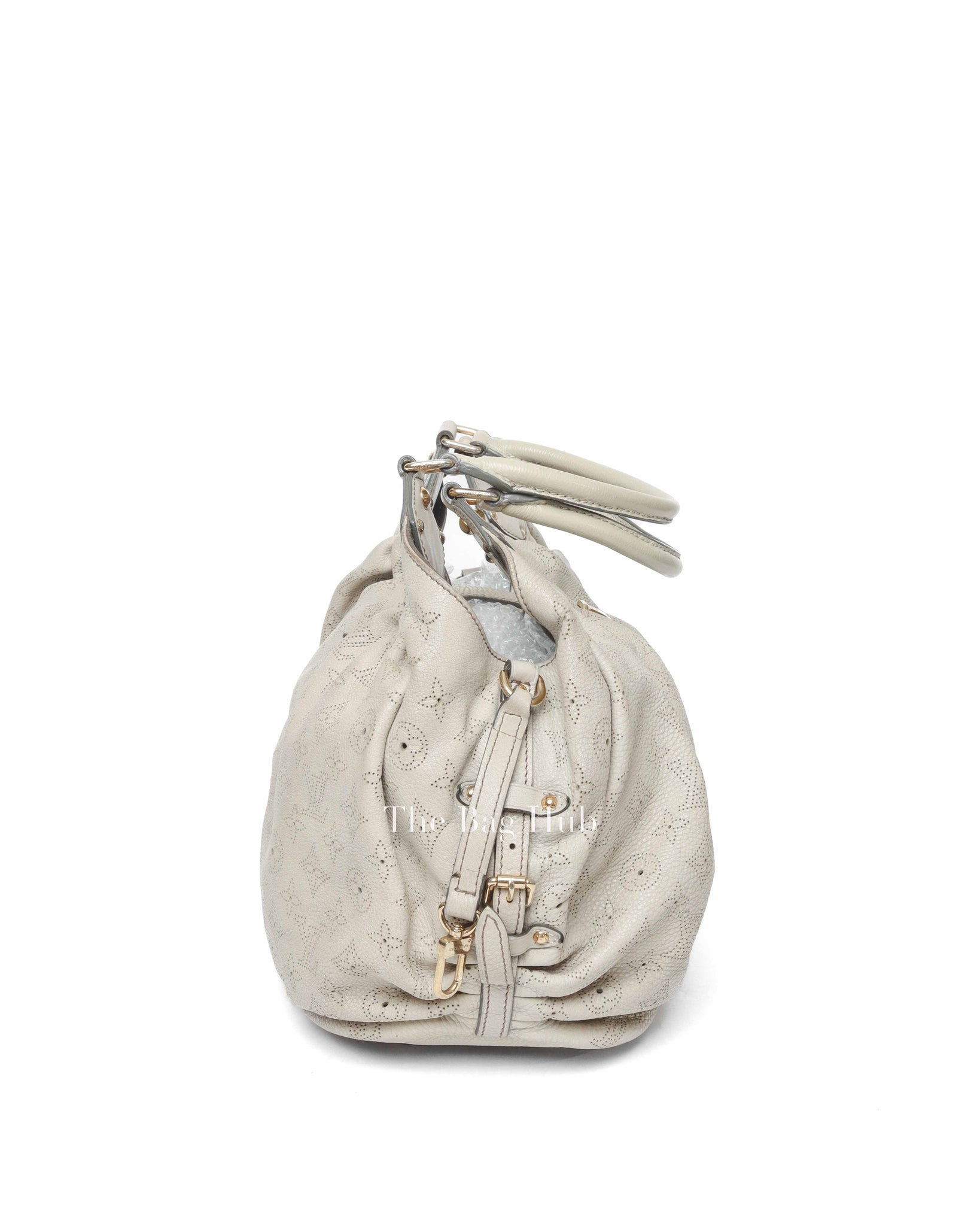 Louis Vuitton Beige Monogram Leather Mahina Shoulder Bag