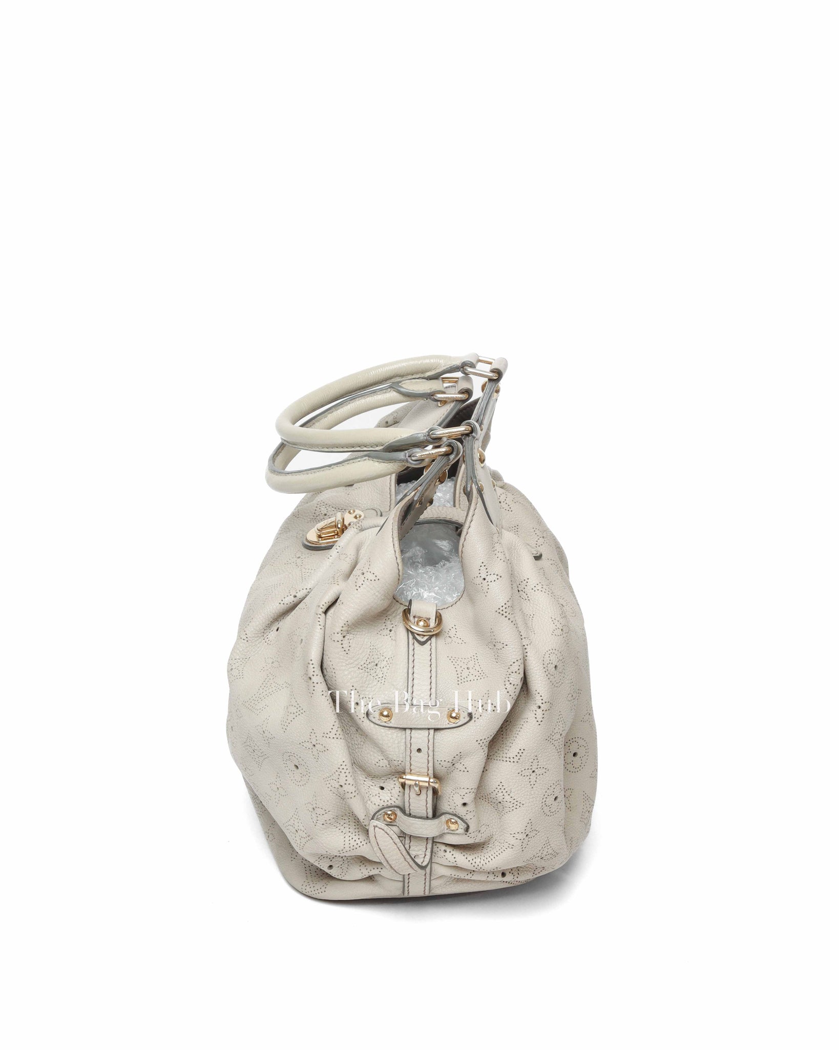 Louis Vuitton Beige Monogram Leather Mahina Shoulder Bag