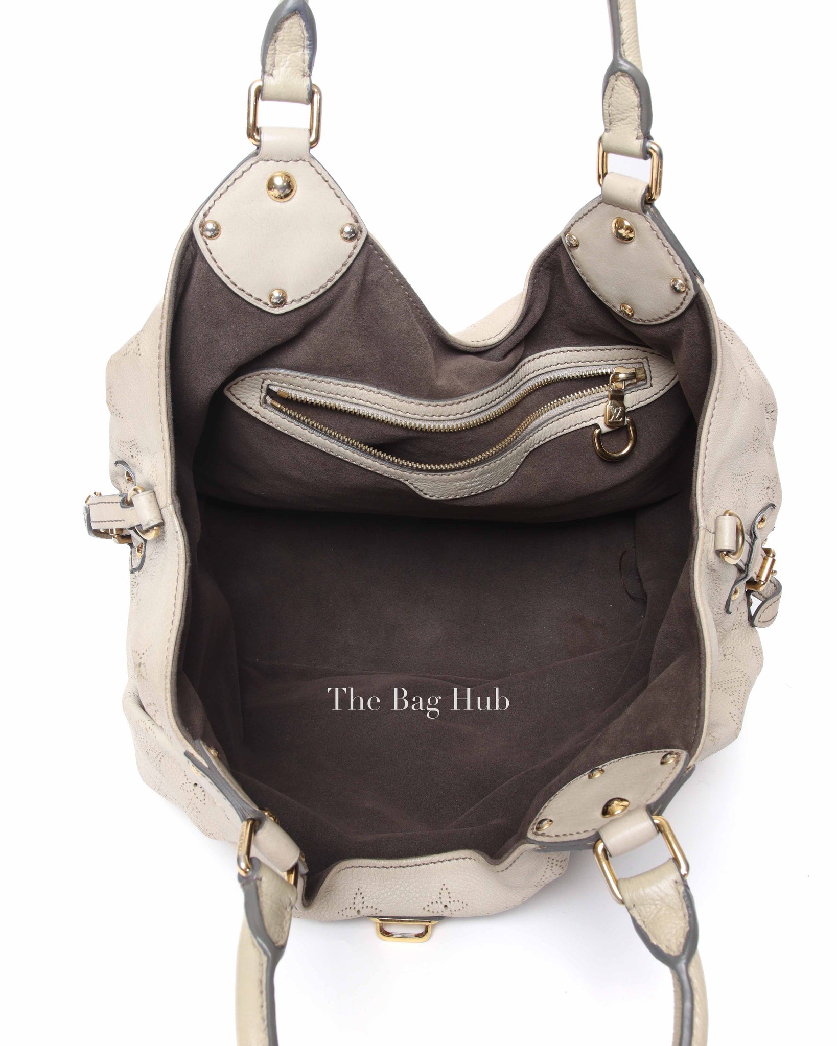 Louis Vuitton Beige Monogram Leather Mahina Shoulder Bag